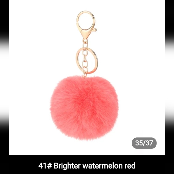 *Beautiful Lush Fur Pom Pom KeyChain/Purse Charm - Picture 5 of 12